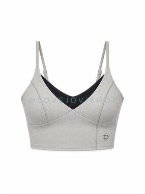 Athleisure | Satva Sports Bra | Gray Activewear Adjustable Straps Yoga Ananda M